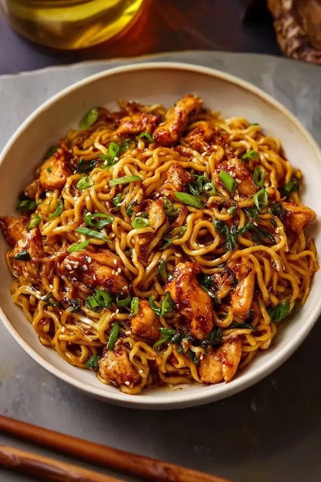 Garlic Chicken Noodles